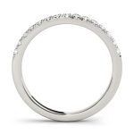 Prong Set Wedding Ring, in White Gold - 50861