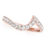 Curverd Wedding Ring, in Rose Gold - 50866