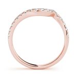 Curverd Wedding Ring, in Rose Gold - 50866