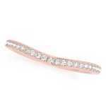 Curverd Wedding Ring, in Rose Gold - 50876