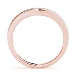 Curverd Wedding Ring, in Rose Gold - 50876