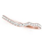 Curverd Wedding Ring, in Rose Gold - 50887