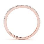 Curverd Wedding Ring, in Rose Gold - 50887