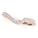 Curverd Wedding Ring, in Rose Gold - 50888