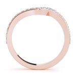 Curverd Wedding Ring, in Rose Gold - 50888