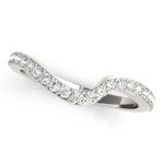 Curverd Wedding Ring, in Sterling Silver - 50888