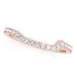 Curverd Wedding Ring, in Rose Gold - 50889