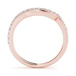 Curverd Wedding Ring, in Rose Gold - 50889