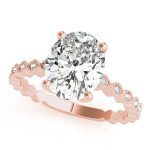 Vintage Engagement Ring, Oval Shape, in Rose Gold - 84625