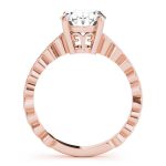 Vintage Engagement Ring, Oval Shape, in Rose Gold - 84625