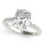 Vintage Engagement Ring, Oval Shape, in Platinum - 84625