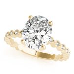 Vintage Engagement Ring, Oval Shape, in Yellow Gold - 84625