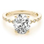 Vintage Engagement Ring, Oval Shape, in Yellow Gold - 84625