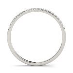 Prong Set Wedding Ring, in White Gold - 50921