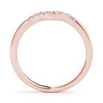 Curverd Wedding Ring, in Rose Gold - 50923