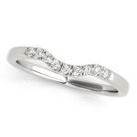 Curverd Wedding Ring, in Platinum - 50923