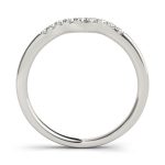 Curverd Wedding Ring, in White Gold - 50923