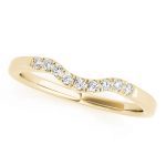 Curverd Wedding Ring, in Yellow Gold - 50923