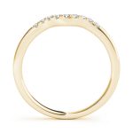 Curverd Wedding Ring, in Yellow Gold - 50923