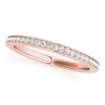 Prong Set Wedding Ring, in Rose Gold - 50935