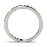 Prong Set Wedding Ring, in White Gold - 50935