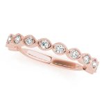 Diamond Wedding Ring, in Rose Gold - 50948