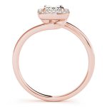 Tension Engagement Ring, Emerald Shape, in Rose Gold - 84762