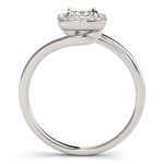 Tension Engagement Ring, Emerald Shape, in White Gold - 84762