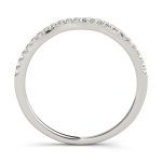 Curverd Wedding Ring, in White Gold - 50922