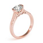 Solitaire Engagement Ring, Round Shape, in Rose Gold - 50964