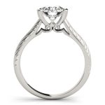 Solitaire Engagement Ring, Round Shape, in White Gold - 50964