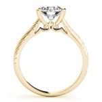 Solitaire Engagement Ring, Round Shape, in Yellow Gold - 50964