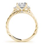 Vintage Engagement Ring, Square Shape, in Yellow Gold - 50974