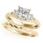 Vintage Engagement Ring, Square Shape, in Yellow Gold - 50974