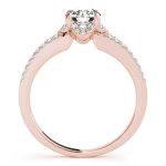 Halo Engagement Ring, Round Shape, in Rose Gold - 84818