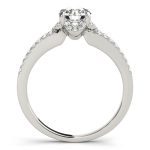 Halo Engagement Ring, Round Shape, in Sterling Silver - 84818