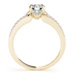 Halo Engagement Ring, Round Shape, in Yellow Gold - 84818