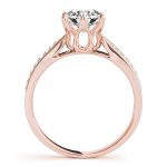 Pave Engagement Ring, Round Shape, in Rose Gold - 84826