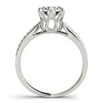 Pave Engagement Ring, Round Shape, in White Gold - 84826