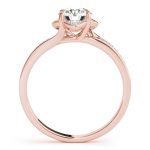 Halo Engagement Ring, Round Shape, in Rose Gold - 84827