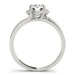 Halo Engagement Ring, Round Shape, in Platinum - 84827