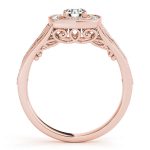 Vintage Engagement Ring, Round Shape, in Rose Gold - 84830