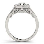 Vintage Engagement Ring, Round Shape, in Platinum - 84830