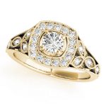 Vintage Engagement Ring, Round Shape, in Yellow Gold - 84830