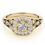 Vintage Engagement Ring, Round Shape, in Yellow Gold - 84830