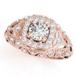 Vintage Engagement Ring, Round Shape, in Rose Gold - 84836