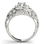 Vintage Engagement Ring, Round Shape, in Platinum - 84836