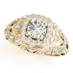 Vintage Engagement Ring, Round Shape, in Yellow Gold - 84836