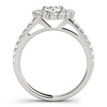 Halo Engagement Ring, Round Shape, in Sterling Silver - 84838