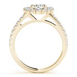 Halo Engagement Ring, Round Shape, in Yellow Gold - 84838